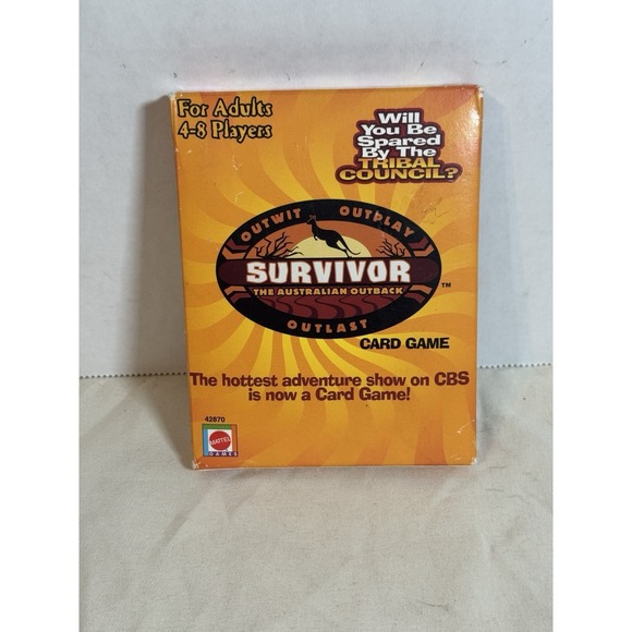 Mattel Other - Survivor Australian Outback Card Game 2000 Mattel Complete CBS TV Show Party